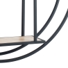 Étagère murale ronde Ø60cm en métal et chêne avec 3 étagères Vanity Offre