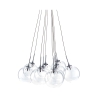 Lustre suspendu moderne 10 lumières et sphères transparentes Bubbles Promotion