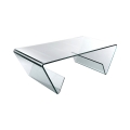 Table basse en verre 110x55cm avec box porte-revues design Pyramid Promotion