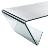 Table basse en verre 110x55cm avec box porte-revues design Pyramid Offre