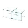 2 tables basses en verre transparent au design courbé San Promotion