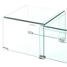 2 tables basses en verre transparent au design courbé San Offre