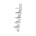 Bibliothèque murale moderne design 5 étagères h155cm Erie White Promotion