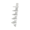 Bibliothèque murale moderne design 5 étagères h155cm Erie White Promotion