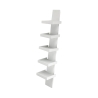 Bibliothèque murale moderne design 5 étagères h155cm Erie White Promotion
