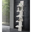 Bibliothèque murale moderne design 5 étagères h155cm Erie White Vente