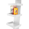 Bibliothèque murale moderne design 5 étagères h155cm Erie White Offre