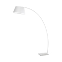 Lampe de sol arc en métal blanc avec base en marbre h160 cm Moines Promotion