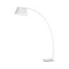 Lampe de sol arc en métal blanc avec base en marbre h160 cm Moines Promotion