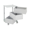 Commode à roulettes de bureau 3 tiroirs plateau en verre Wichita Vente