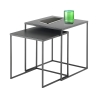 2 tables basses carrées en métal gris anthracite Omaha Offre