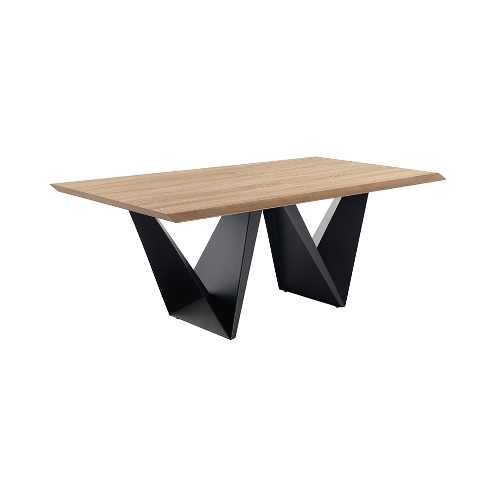 Table de salle à manger 200x100cm moderne base design 8 places Dabliu