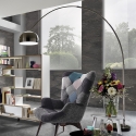 Lampe en arc en métal avec base en marbre h220 cm Bow Vente