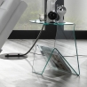 Table basse table de chevet design moderne en verre courbé Light Vente