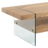 Table basse en verre et bois finition chêne 120x60cm Amarillo Offre