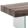 Table basse moderne en bois avec pieds en verre 110x60cm Manhattan Remises