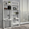 Étagère murale blanche moderne en forme d'échelle avec 5 étagères h193cm Peoria Vente