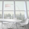 Lampe au sol en arc métal blanc h175 cm Norman Offre