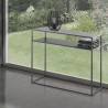 Console d'entrée moderne 80x40 cm 2 étagères en métal anthracite Omaha Vente