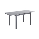Table de cuisine avec dessus en verre extensible 110-170x76cm Cleve Vente