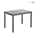 Table de cuisine avec dessus en verre extensible 110-170x76cm Cleve Promotion