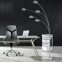 Lampe sur pied moderne 5 abat-jours orientables h216 cm Wellington Vente