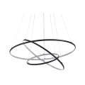 Lustre à LED suspendu avec anneaux tressés Ø80 cm Kering Promotion