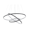 Lustre à LED suspendu avec anneaux tressés Ø80 cm Kering Promotion