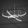 Lustre à LED suspendu avec anneaux tressés Ø80 cm Kering Vente