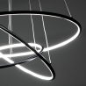 Lustre à LED suspendu avec anneaux tressés Ø80 cm Kering Remises