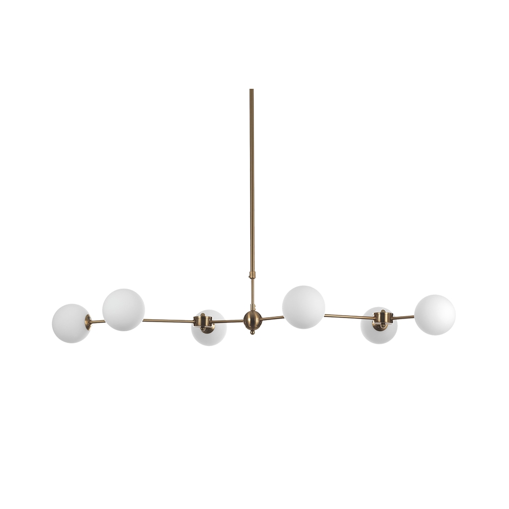 Lustre suspendu 6 lumières design en métal et verre Cardy Promotion Lustre suspendu 6 lumières design en métal et verre Cardy Promotion