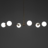 Lustre suspendu 6 lumières design en métal et verre Cardy Vente