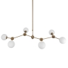Lustre suspendu 6 lumières design en métal et verre Cardy Offre