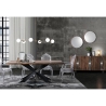 Lustre suspendu 6 lumières design en métal et verre Cardy Choix
