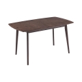 Table de cuisine extensible 120-150x75cm en noyer foncé Cayer Promotion