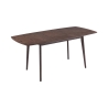 Table de cuisine extensible 120-150x75cm en noyer foncé Cayer Vente