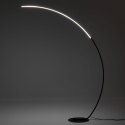 Lampe sur pied en arc en aluminium mat avec led h175 cm Nampa Vente