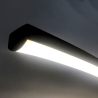 Lampe sur pied en arc en aluminium mat avec led h175 cm Nampa Remises