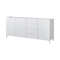 Buffet pour salon blanc Made in Italy effet marbre Durham Promotion