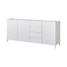 Buffet pour salon blanc Made in Italy effet marbre Durham Promotion