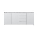 Buffet pour salon blanc Made in Italy effet marbre Durham Offre