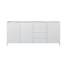 Buffet pour salon blanc Made in Italy effet marbre Durham Offre