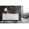 Buffet pour salon blanc Made in Italy effet marbre Durham Réductions