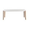 Table extensible salle à manger 120-180x80cm blanc et bois Komodo Réductions