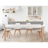 Table extensible salle à manger 120-180x80cm blanc et bois Komodo Offre