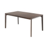 Table extensible de salon 160-240x90cm en bois noyer foncé Komodo Wood Promotion