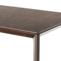 Table extensible de salon 160-240x90cm en bois noyer foncé Komodo Wood Remises