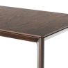 Table extensible de salon 160-240x90cm en bois noyer foncé Komodo Wood Remises