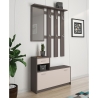 Meuble d'entrée miroir meuble à chaussures porte-manteau Belfast Grey Remises
