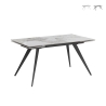 Table extensible pour repas plateau en céramique 140-200x81cm Onice Promotion